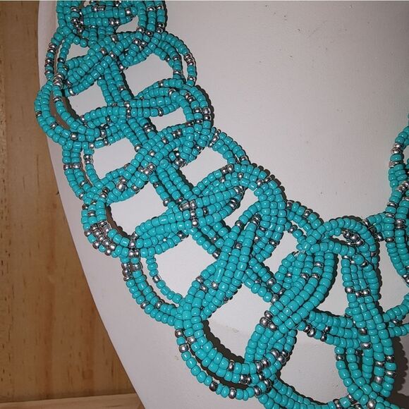 Turquoise Beaded Necklace - Picture 7 of 10